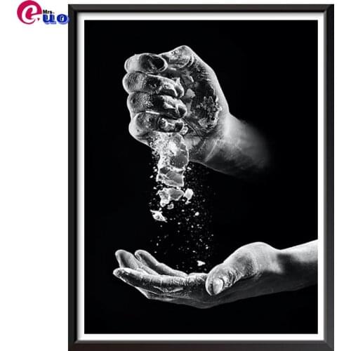 DIY Round Square Diamond Embroidery Abstract black And White Art, Hand Pattern Cross Stitch Kits 5d Diamond Painting Rhinestone