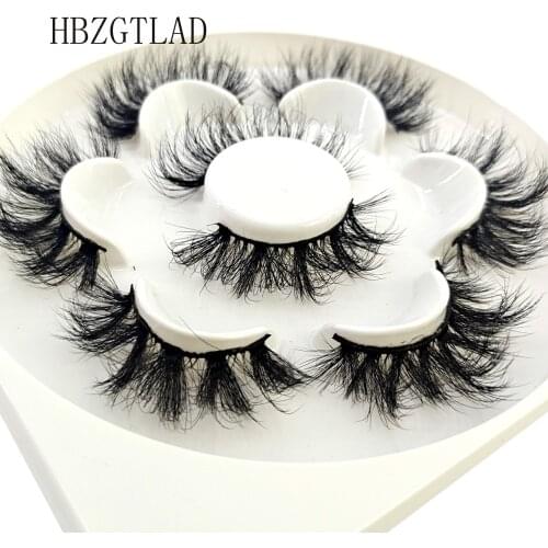 NEW 3D Faux Mink Lashes 4Pairs Fluffy Soft Wispy Volume Natural long False Eyelashes Eye Lashes Reusable Eyelashs Makeup