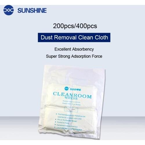 Disposable Electrostatic Dust Removal Clean Cloth Soft Cleanroom Wiper Cleaning Non Dust LCD Repair Tools 400pcs/200pcs