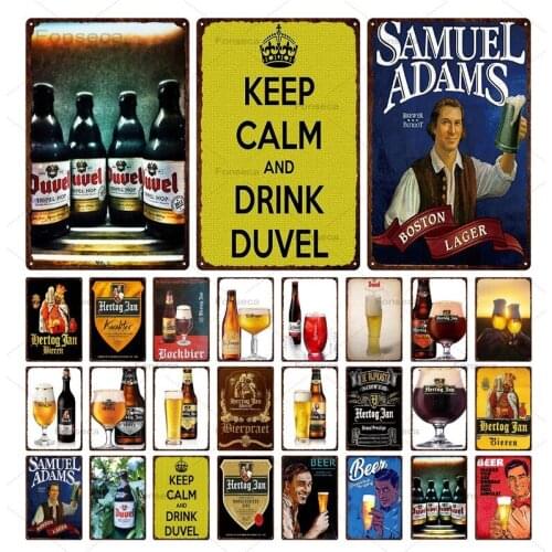 Beer Vintage Metal Tin Sign Vintage Pub Bar Pub Club Man Cave Plaque Iron Plates Wall Decoration Retro Billboard Painting