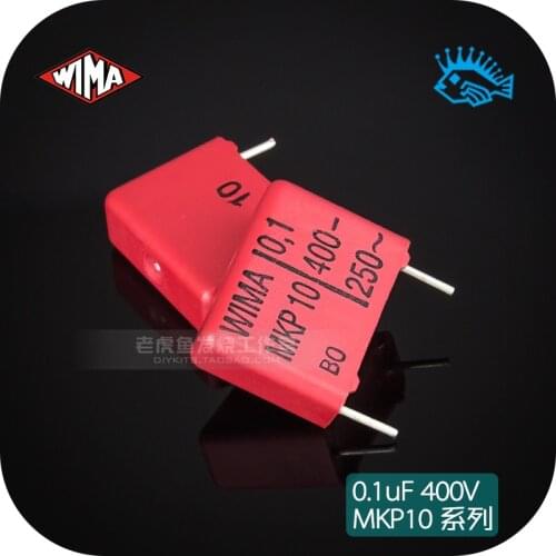2pcs/20pcs 0.1uF 400V MKP10 Series WIMA 104/100n Audio Polarity-Free Coupling Film Capacitor