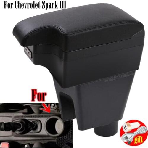 For Chevrolet Spark III Armrest box 2011 2012 Aveo T200 Car armrest box car accessories interior storage box