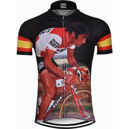 Hot Classic Summer Spain Mens Bicycle Cycling Jersey Retro Short Sleeve Wear Bike Clothing Maillot Ciclismo