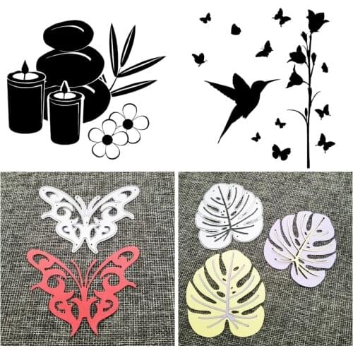 Candle Leaf Metal Cutting Dies Stencil DIY Scrapbooking Album Paper Card Template Mold Embossing Craft Decoration 2021 New
