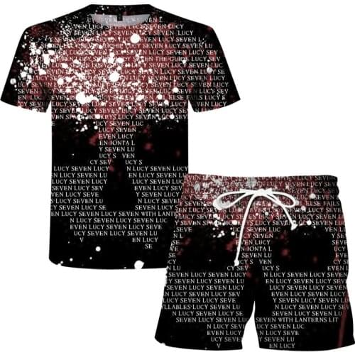 Street Fashion Mens Personality Horror Skull Tops + Shorts 3D Casual Mens Cool Skulls Suit Summer Fashion Classic Ladies Tee