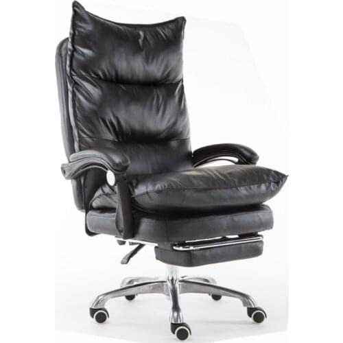 Thicken Office Boss Chair Lifted Rotated Multi-function Massage Computer Chair Household PU Reclining Swivel Chair with Footrest