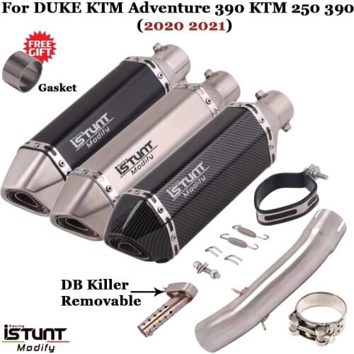For DUKE KTM adventure 390 KTM 250 KTM390 2021Motorcycle Exhaust System Modified Muffler Escape Middle Link Pipe Slip on 390 adv