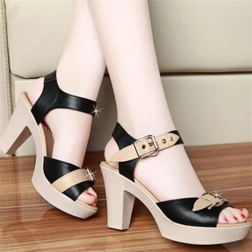 Women Summer Shoes Genuine Platform Woman Sandals High Heels Women Sandals Flat Casual Shoes Summer Sandals897