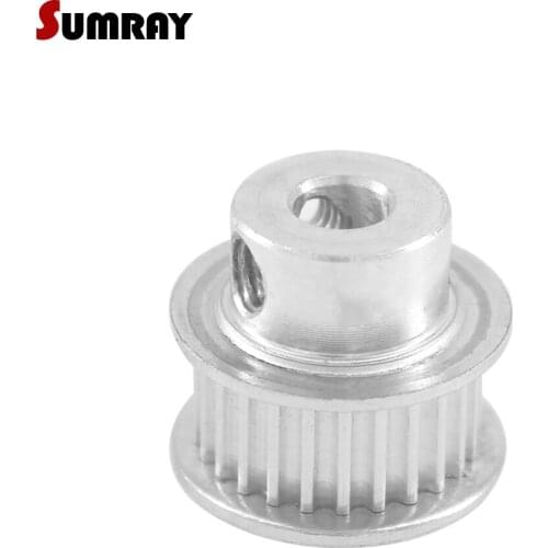 SUMRAY 2GT Gear Pulley 25T Timing Belt Pulley Bore 5/6/6.35mm 7mm Belt Width 2GT Belt Pulley Fit For 6mm Width GT2 Timing Belt