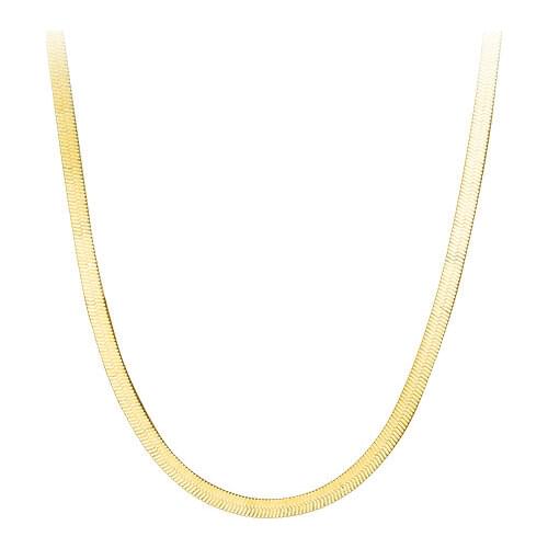 2.3MM 1.7MM 3MM 100% Authentic 925 Sterling silver White /Gold blade Flat Snake Bone chain Choker Necklace Jewelry C-D8105