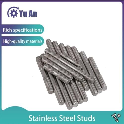 316 Stainless Steel Double-head Bolt/stud/screw/screw/screw Wire/tooth Bar GB901 M6M8 5Pcs
