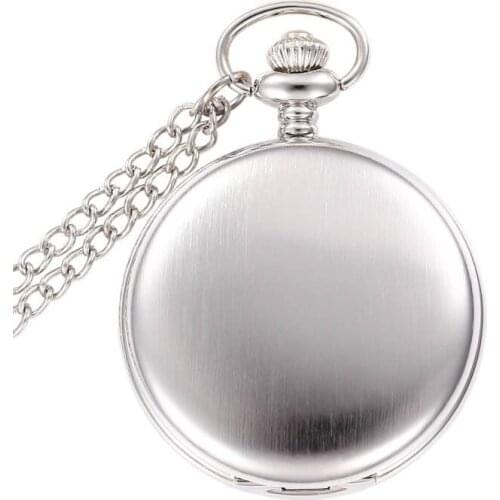80cm Chain Silver Bronze Polishing Pocket Watch Quartz Movement Clock Necklace Pocket & Fob Watch Pendant Sweater Chain Women