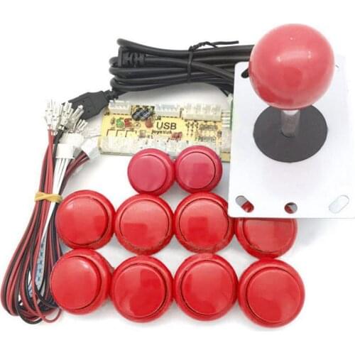 Arcade Joystick DIY Kit New Zero Delay Arcade DIY Kit USB Encoder To PC Arcade Sanwa Joystick And Push Buttons For Arcade Mame