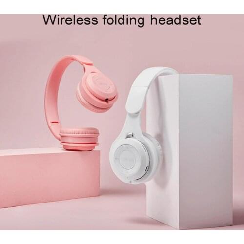M6 Wireless Foldable Headset Macarons Heavy Bass Bluetooth Gaming Headphone