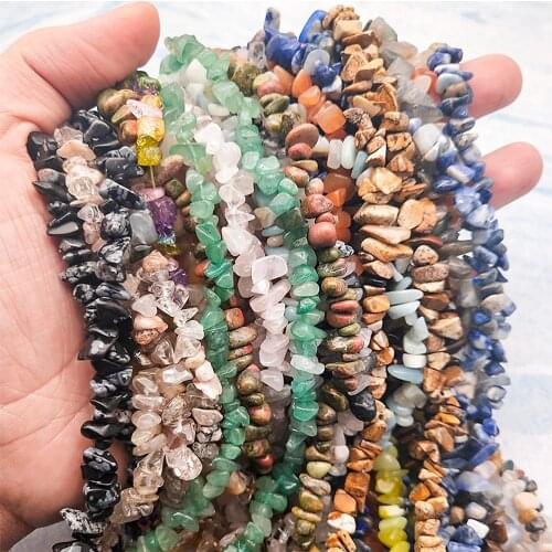 Potosala 5-8mm 16 Inch Natural Stone Beads Irregular Shape Gravel Beads For Making Necklace Bracelet Jewelry Finding Accessories