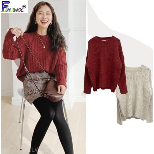 Женские вязаные пуловеры FLHJLWOC China At AliExpress