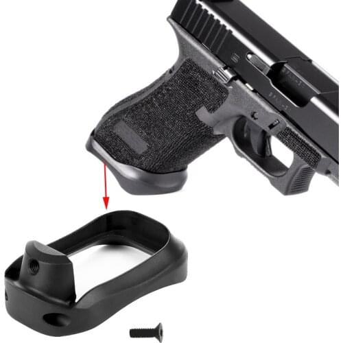 Tactical CNC Aluminum Made Glock Grip Adater Magwell Pro Plus for Glock 17 17L 22 24 31 34 35 37 Base Pad