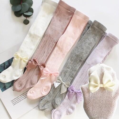 Female Baby Tights Children Summer Infant Conjoined Thin Paragraph Stockings Big PP Mesh Breathable Render Tights of the Girls