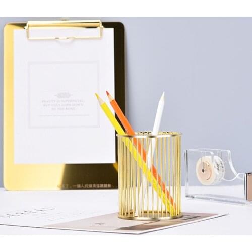 Round Stick Cylinder Pen Pencil Collection Holder Makeup Brushes Storage Tool Home Office Desk Organizer