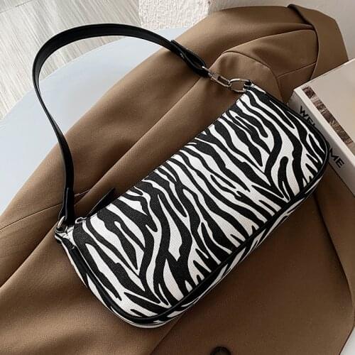 NEW Unique Design Fashion Zebra Pattern Underarm Bag Square Bag Lady Handbag & Elegant Shoulder Bag Width 29cm Height 13cm