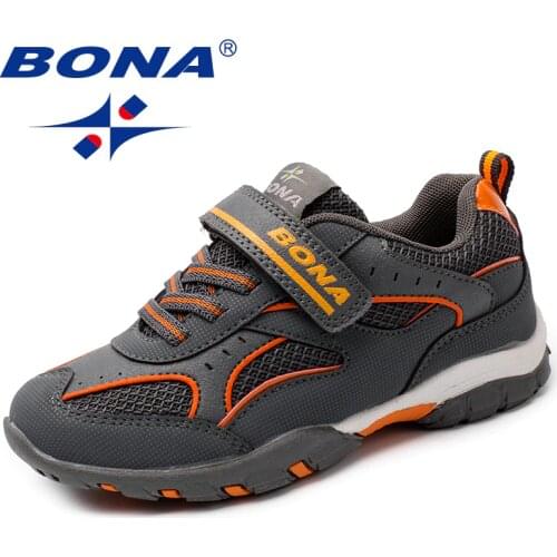 BONA New Arrival Fashion Style Children Casual Shoes Mesh Girls Flats Synthetic Boys Loafers Comfortable Light Free Shipping
