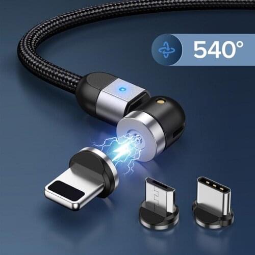 GETIHU 3 in 1 Magnetic Cable Micro USB Type C Mobile Phone Charger Fast Charging Magnet Cord For iPhone 12 Xiaomi Huawei Samsung
