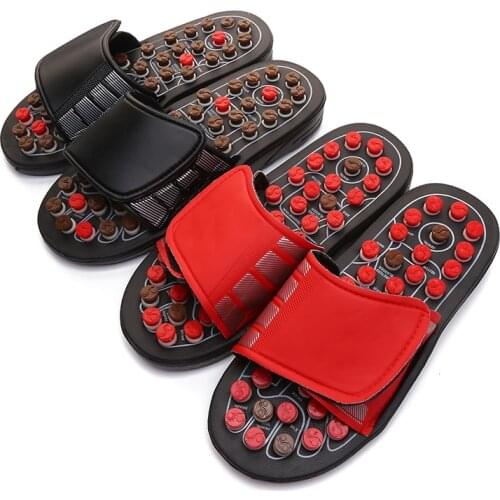 Acupoint Massage Slippers Sandal For Men Feet Chinese Acupressure Therapy Medical Rotating Foot Massager Shoes Unisex