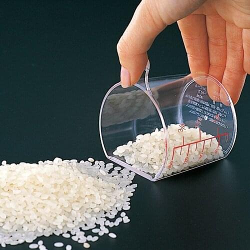 Kitchen 180ml cup flat mouth rice bucket scale measuring cup
