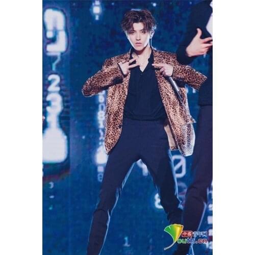 Mens clothing Leopard print suit coat male singer stage performance costume nightclub bar male guest host dance trajes de boda