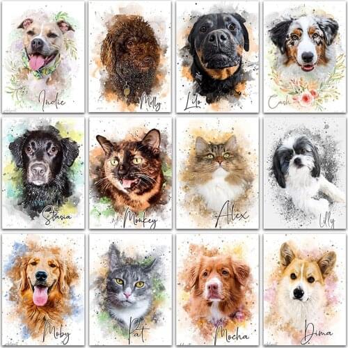 5D DIY Diamond Painting kit art animals dog Cat lovely Full Square&Round Diamond mosaic embroidery Cross stitch home decor Sale