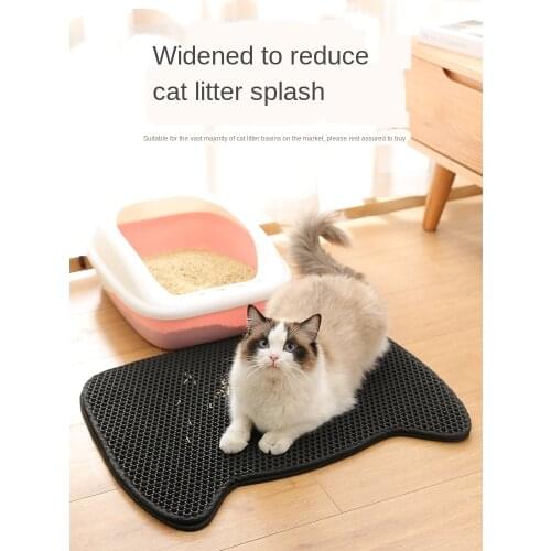 Pet cat litter pad large size anti take out cat splash control litter pad extra large cat litter basin mat cat cleaning mat