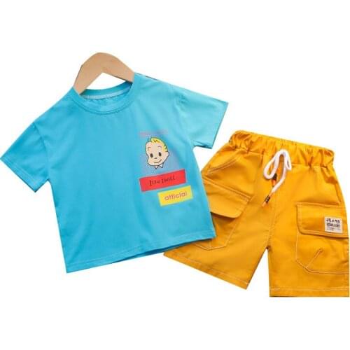 New Boys Clothing Summer Baby Girls Clothes Children Cute T-Shirt Shorts 2Pcs/Sets Toddler Sports Casual Costume Kids Tracksuits