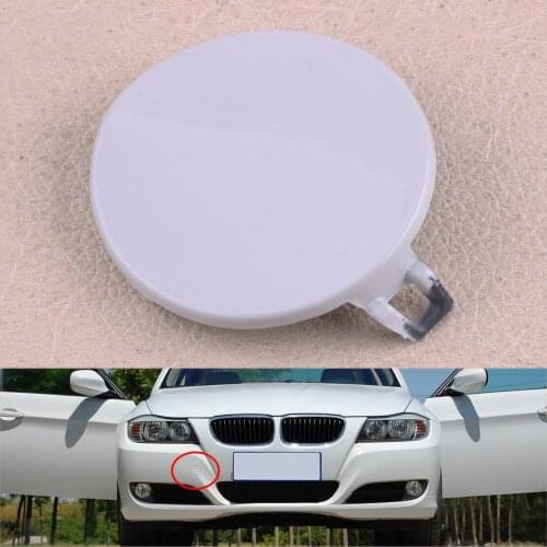 New White Front Bumper Tow Eye Hook Cap Cover Fit for BMW 3 E90 E91 LCI 2009 2010 2011 51117207299