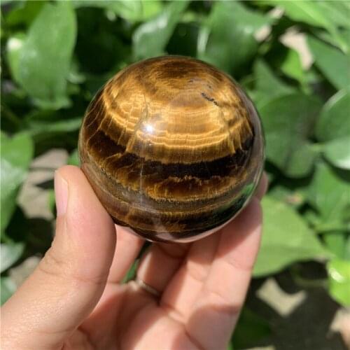 Wholesale prices 1000g 50-60mm Natural tiger eye quartz ball reiki healing crystals sphere energy globe for home decoration