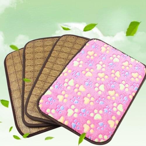 Multicolor Dog Ice Mat Summer Ice Cool Mat Teddy Corgi Kennel Cat Floral Cushion Dog Footprint Mat Pet Supplies