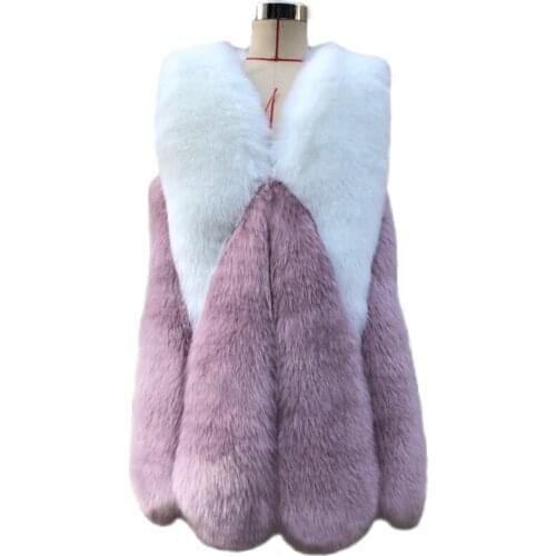Savabien Winter Women Furry Soft Slim Faux Fur Vest Gilet Sleeveless Patchwork Luxury Coat 2019 Korean Style Festival Streetwear