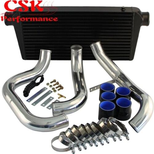 FMIC Upgrade Intercooler +Aluminum Pipe Piping Kit Fits For Nissan Skyline R32 GTST RB20DET 89-92 Blue / Black /Red