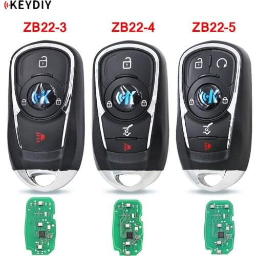 KEYDIY Universal Smart Key ZB22-3 ZB22-4 ZB22-5 for KD-X2 Car Key Remote Replacement Fit More than 2000 Models