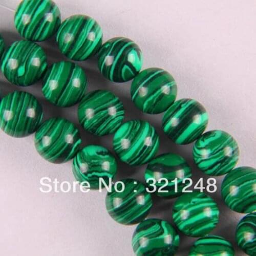 10mm green synnthetic malachite calaite round loose beads for women high grade jewelry making findings spacers 15inch MY2313