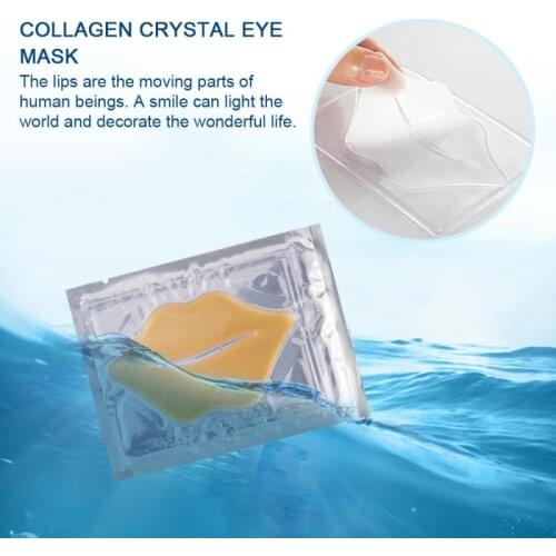 1Pcs Lip Mask Gold Crystal Collagen Anti-Ageing Wrinkle Pad Lips Masks Peel Off Lasting Moisturizing Nourish Lips Care TSLM2