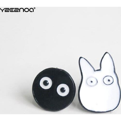 2pcs Bijoux Jewelry Accessories Animal Candy Color Totoro Ear Stud Piercing Earrings