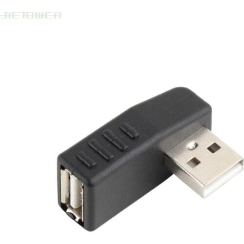 300Pcs/lot 90 Degree Left Right Angled USB 2.0 A Male To Female Adapter Connector For Laptop PC Whosale&Dropship