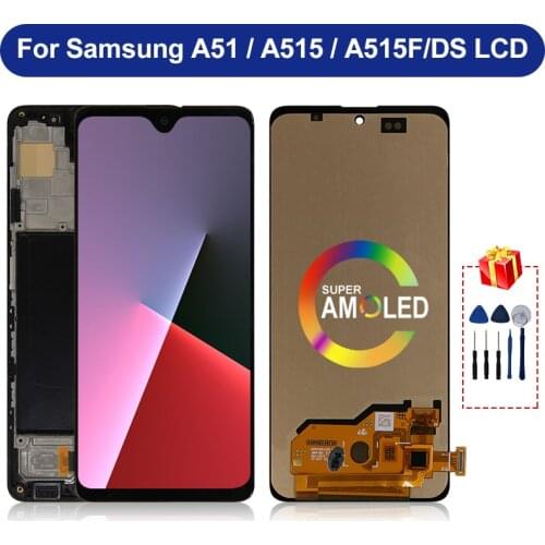 A51 Amoled For Samsung Galaxy Display A515 LCD A515F Digitizer Touch Screen For samsung A515FD A515F/DS A51 Replacement Parts