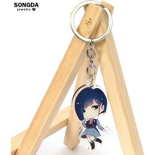 ZERO TWO Keychain Anime Otaku DARLING In The FRANXX Sexy Cosplay 002 Cartoon Acrylic Pendant Key Chains Keyring Jewelry Gifts