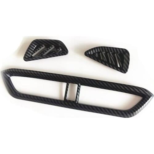 For MG 5 MG5 2020 2021 Car Central Control Dashboard Air Outlet Vent Cover Trim Decoration Frame Carbon ABS Accessories