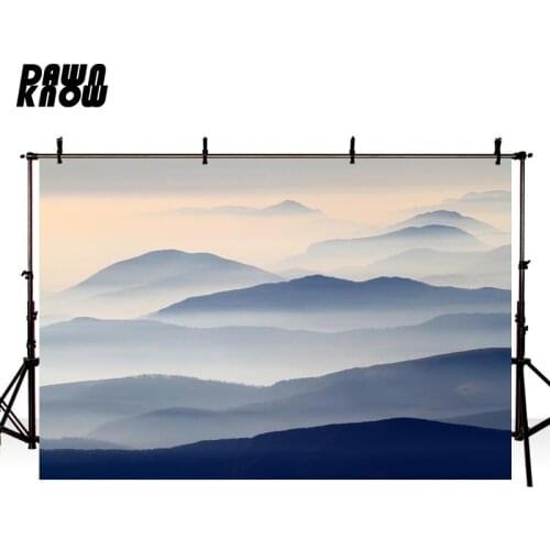 DAWNKNOW Mountains Photography Background Hilltop Fog Photographic Backdrops Wedding Photo Studio Children Photocall lv2003