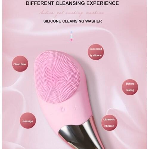 Electric Cleanser USB Charging Strong Driving Force Cortex Without Injury Three Button Silicone Electric Cleanser