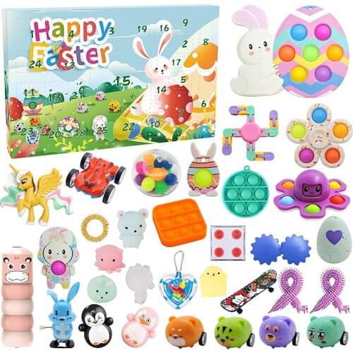 Fidget Toys Set Christmas Advent Calendar With 24 Antistress Toys Pack Blind Box Anti Stress Relief Toy For Christmas Gift