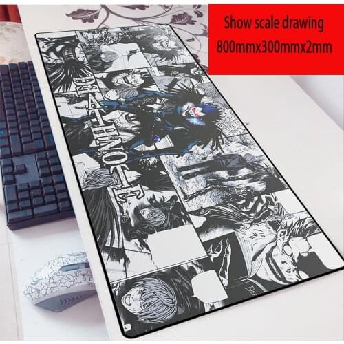 Death Note Mats 900x400x2mm Kira Gaming Mouse Pad Big Keyboard Mousepad Anime Notebook Gamer Accessories Padmouse Mat Dropship