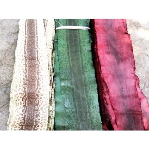 Genuine Water dyed sand snake skin for leather DIY handmade mobile phone shell Wallet card bag bow fishing rod skin
